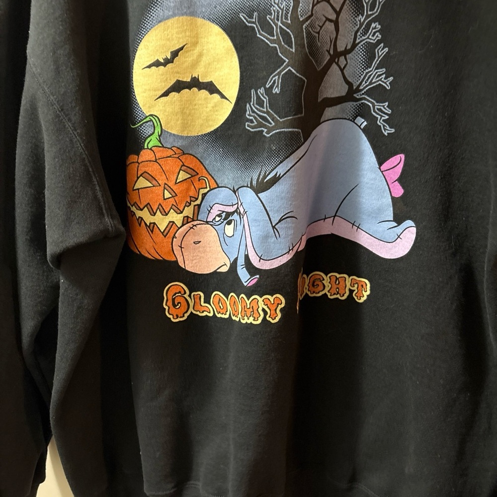 Disney Black Sweatshirt with Eeyore Design